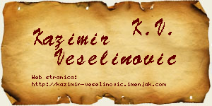 Kazimir Veselinović vizit kartica